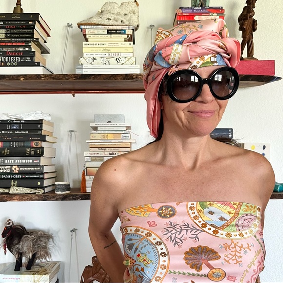 Hermes Escales Méditerranéennes Mousseline Fish Aquatic Pink Scarf Shawl - Picture 5 of 13